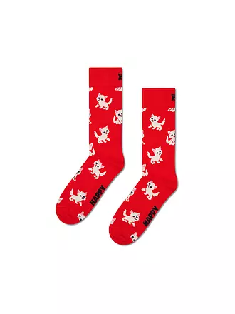 HAPPY SOCKS | Damen Socken KITTEN 36-40 red | 